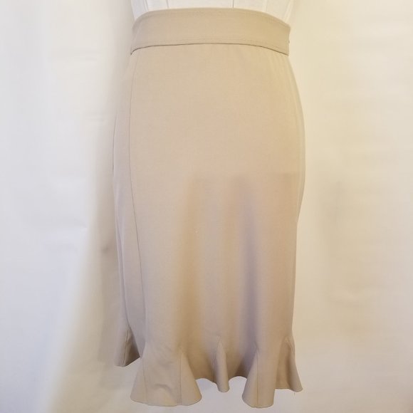 ✅#908STONE NWT mac & jac mermaid beige stretch skirt, sz. 4. - Picture 2 of 16